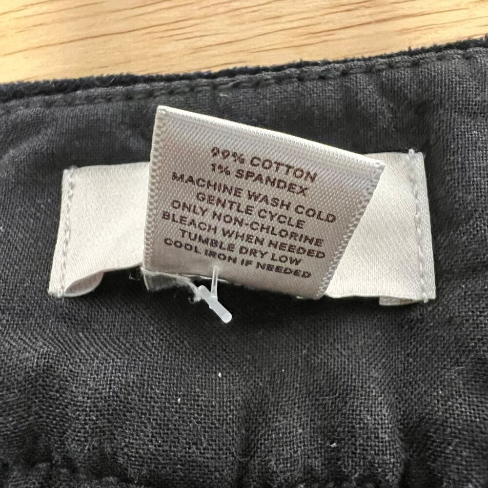 Loft Outlet Women’s Velour Dress Pants Slim Leg Black Size 14 Pockets - Picture 9 of 9